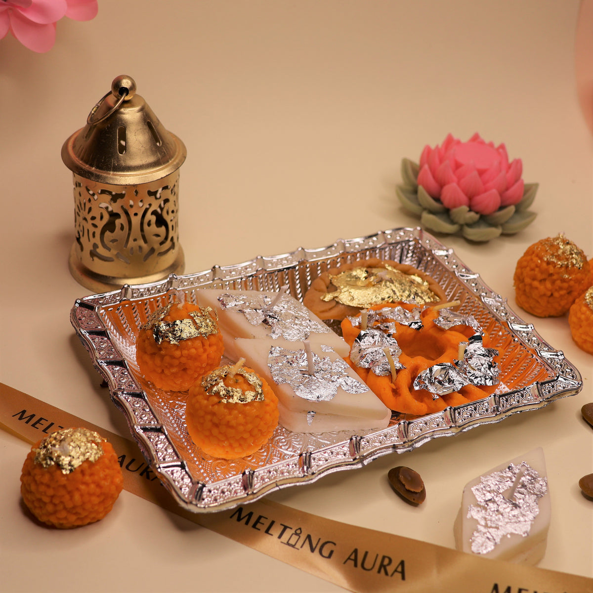 Mithai thaal - Mixed Mithai Candles, Set of 6