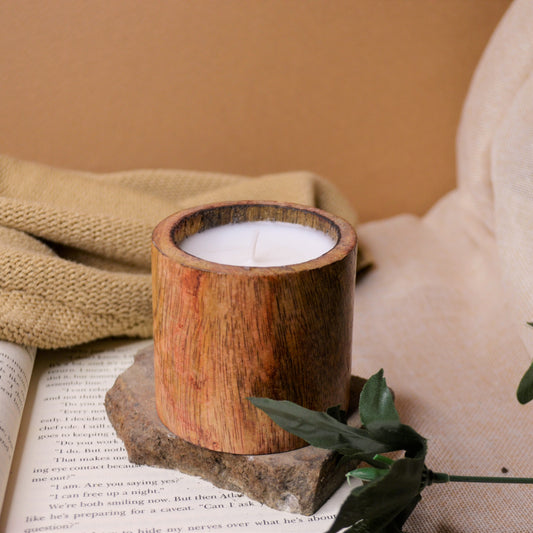 EarthCore Wooden Jar Candle