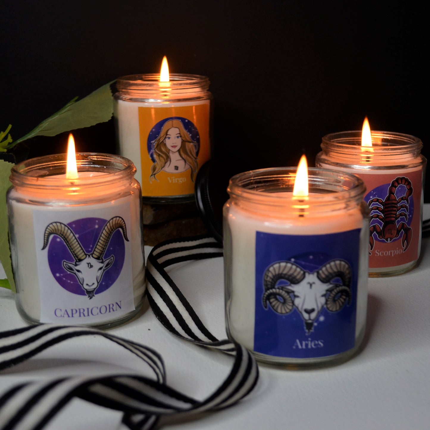 virgo- zodiac candle