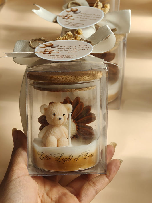 Little light of love teddy candle