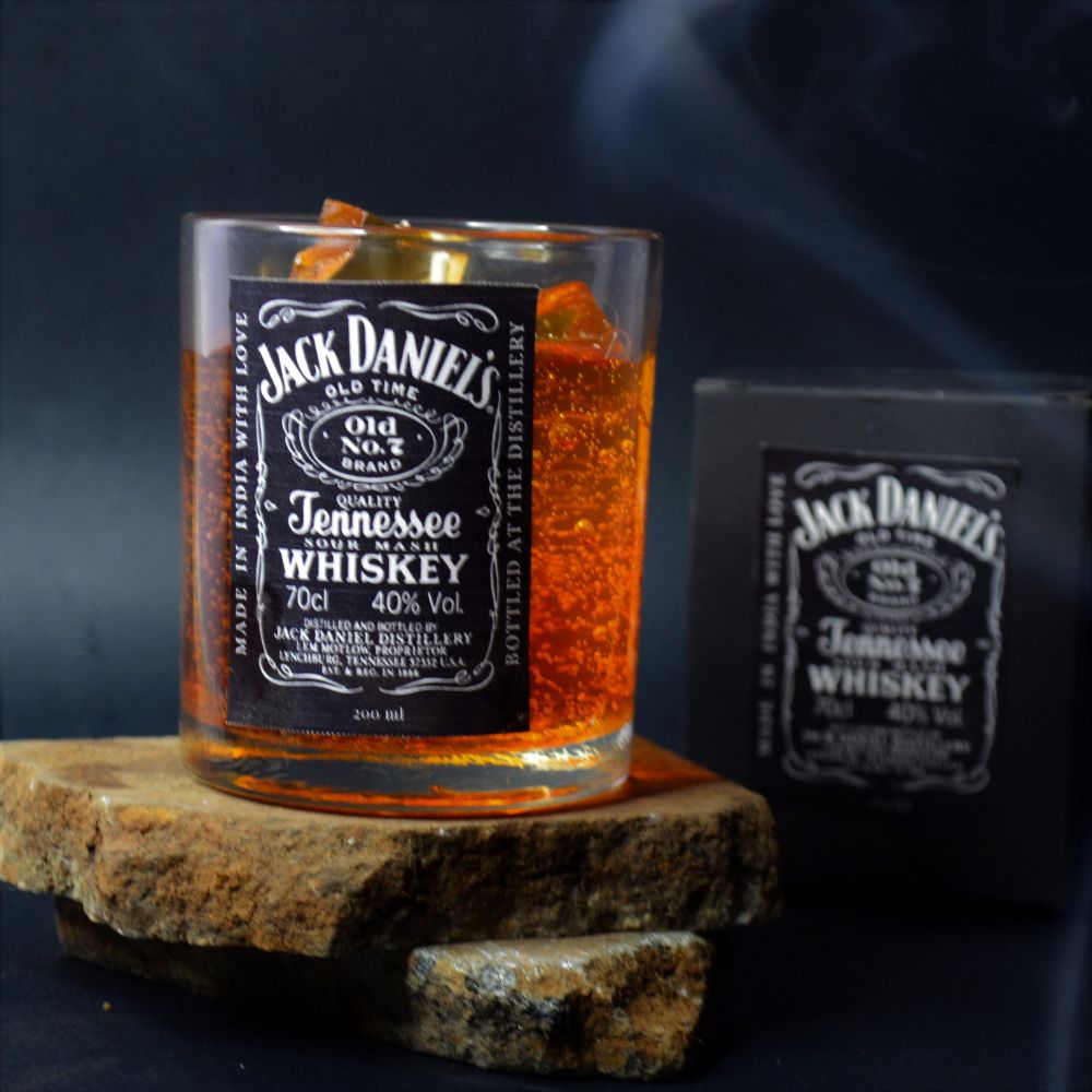 Whiskey scented candle
