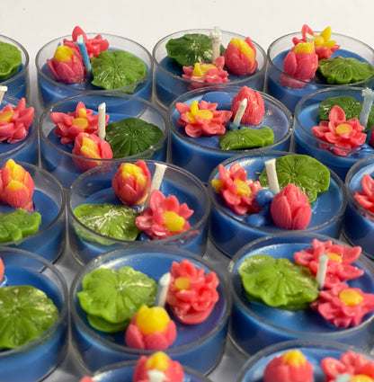 Lotus pond Tea light set of -8