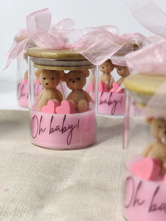 Double trouble-ARTISINAL Teddy candle