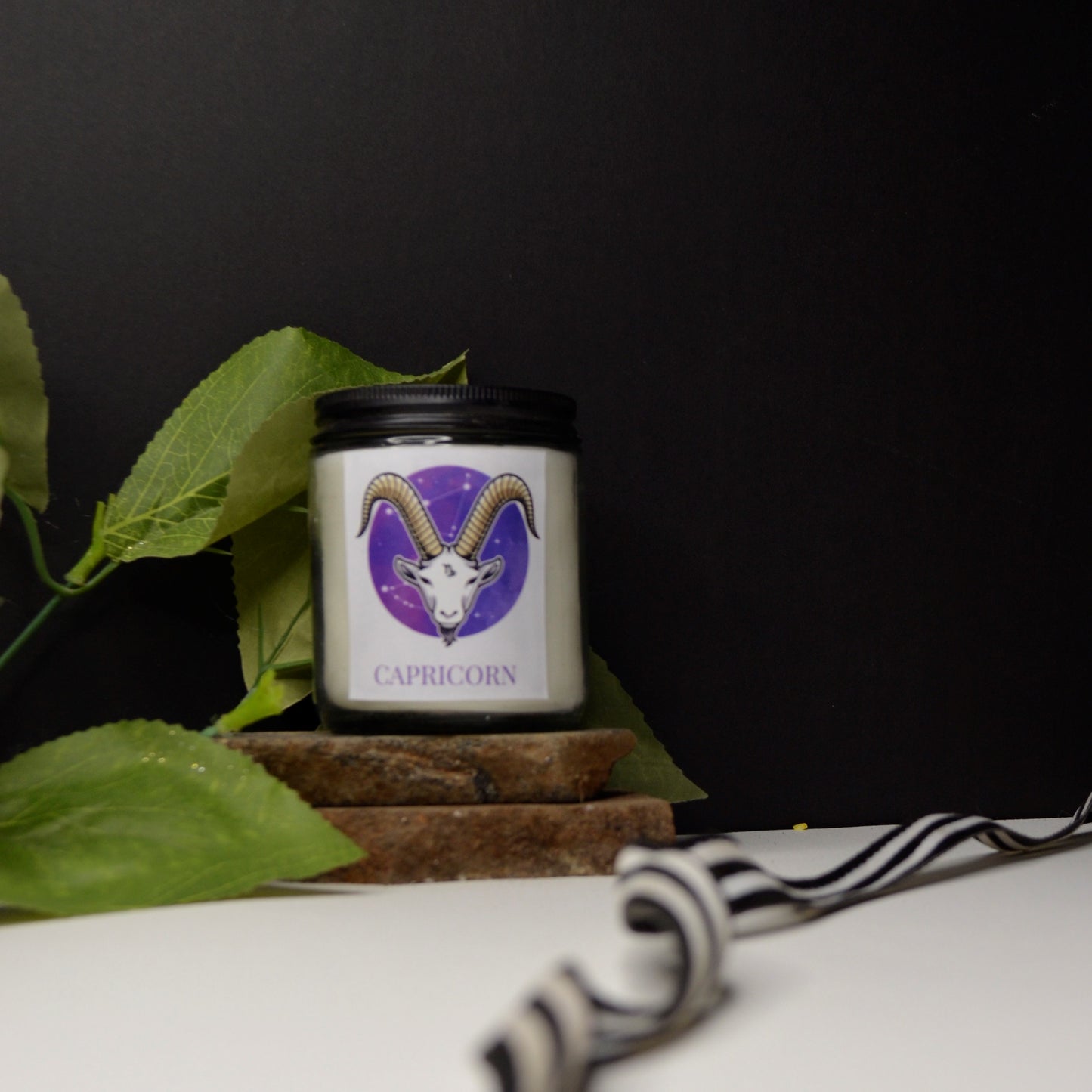 capricorn- zodiac candle