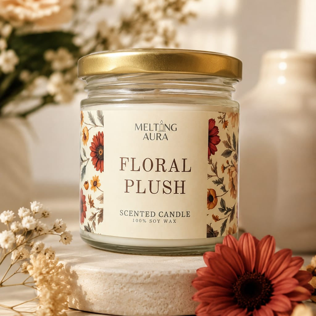 Floral Plush-Scented candle