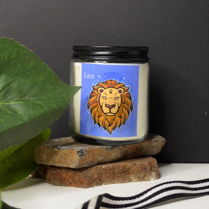 Leo- zodiac candle