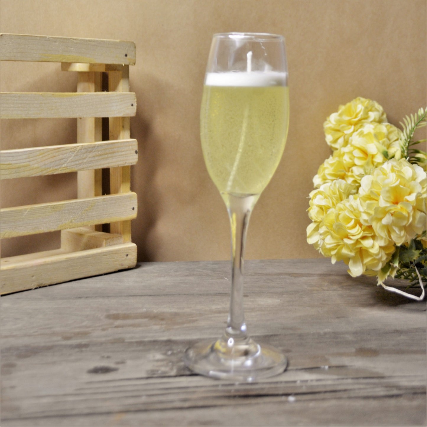 Champagne scented candle