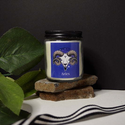 Aries- zodiac candle