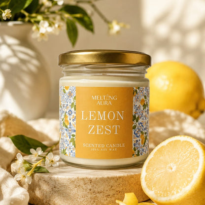 Lemon Zest -premium scented Candle