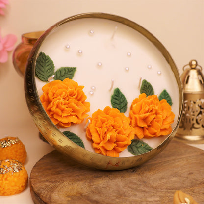 Genda Madhur - Marigold Urli Candle