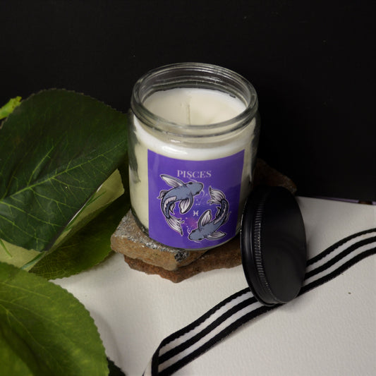 Pisces- zodiac candle