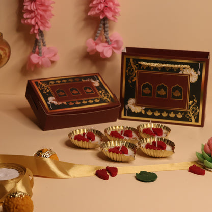 Shri Pada - Gold Urli Diya Candles, Set of 6