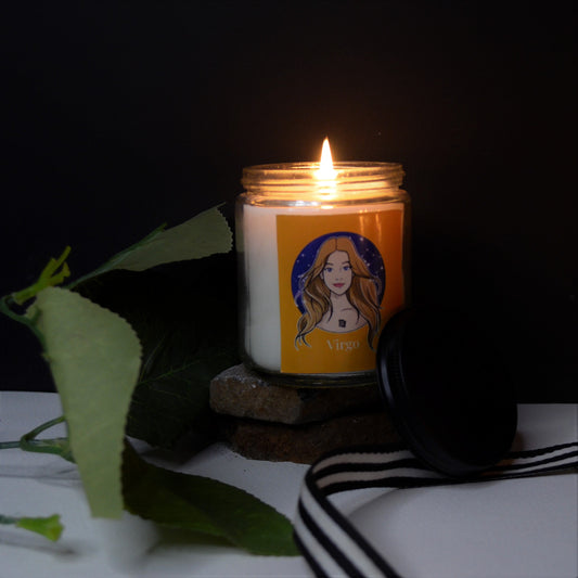 virgo- zodiac candle